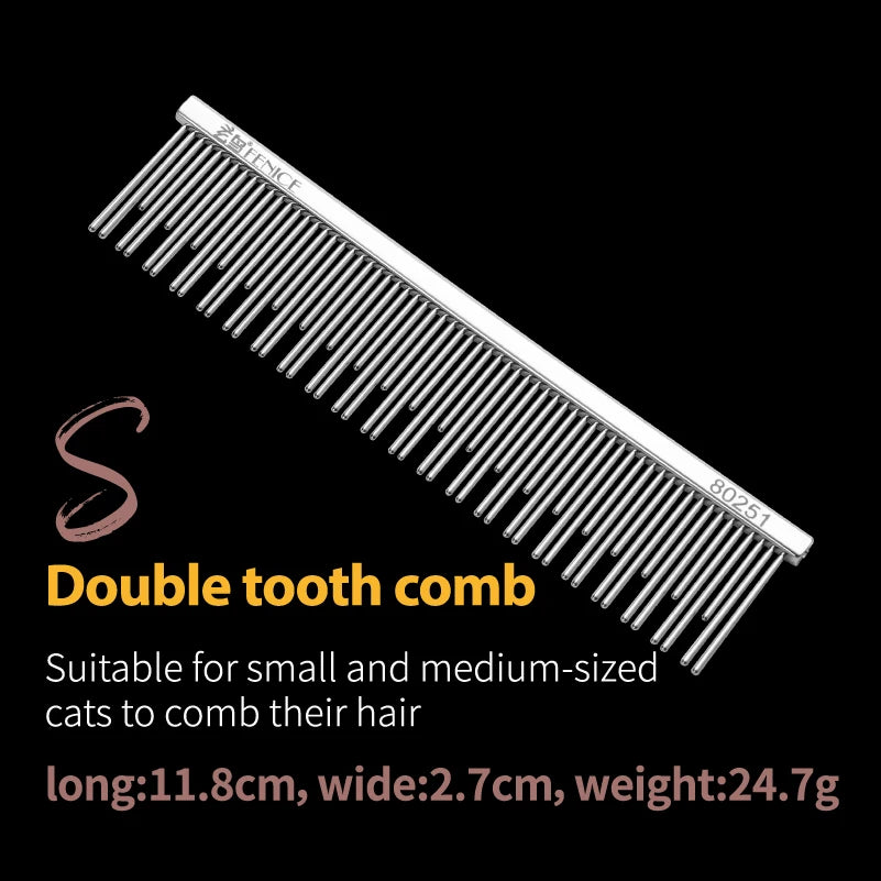 Fenice Professional Stainless Steel Pet Grooming Comb Anti-Corrosion