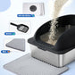 24-Inch Stainless Steel Cat Litter Box with Lid