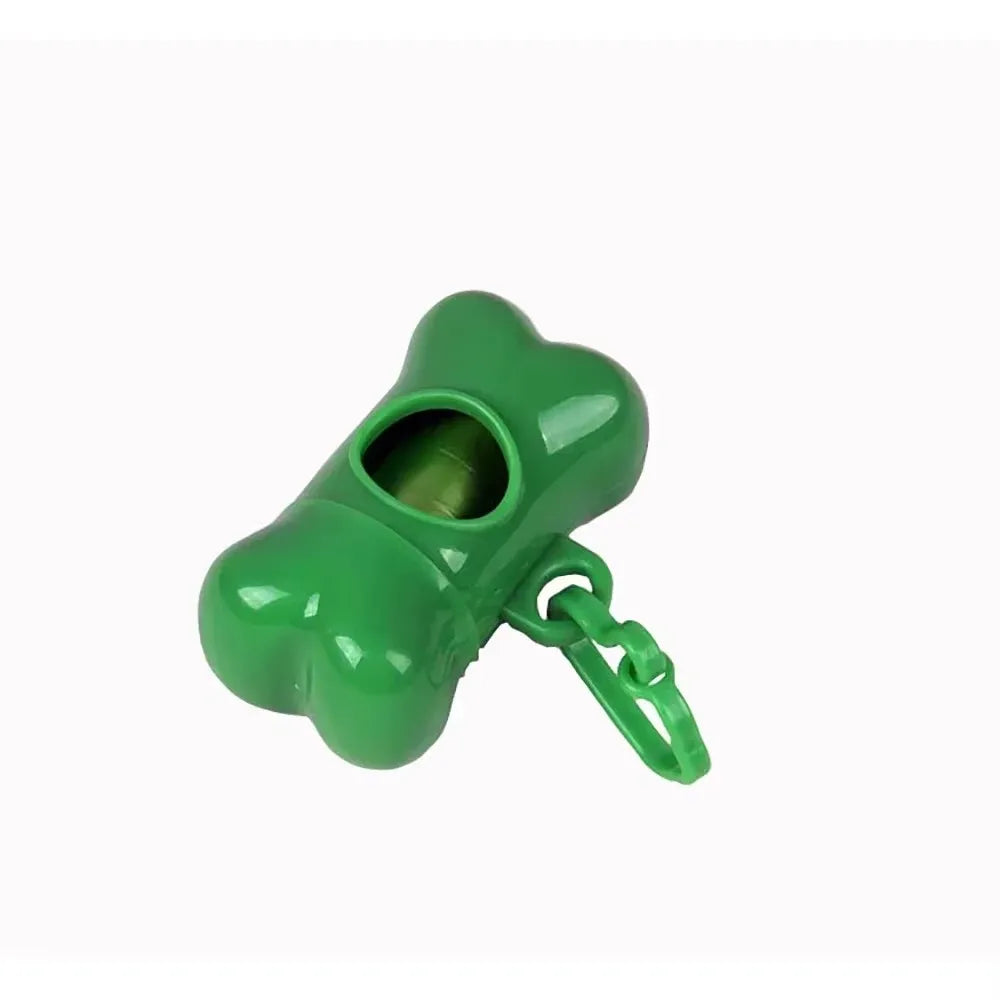 Bone-Shaped Portable Dog Waste Bag Holder with Bags