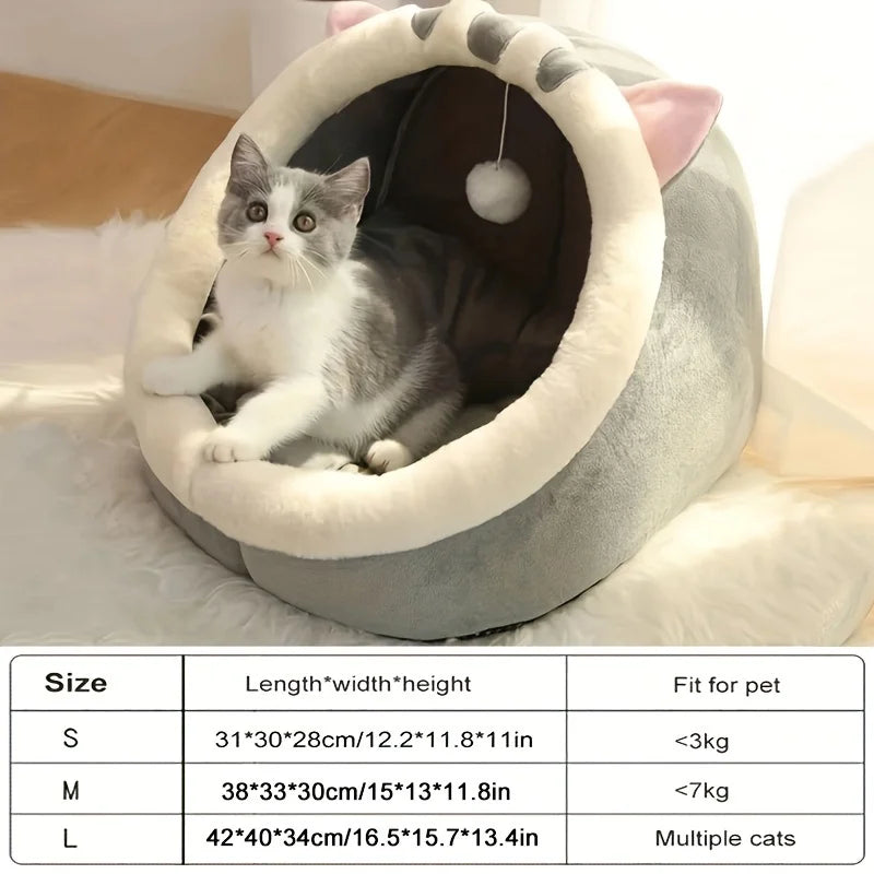 Cute Soft Cat House Cozy Cave Bed Nest