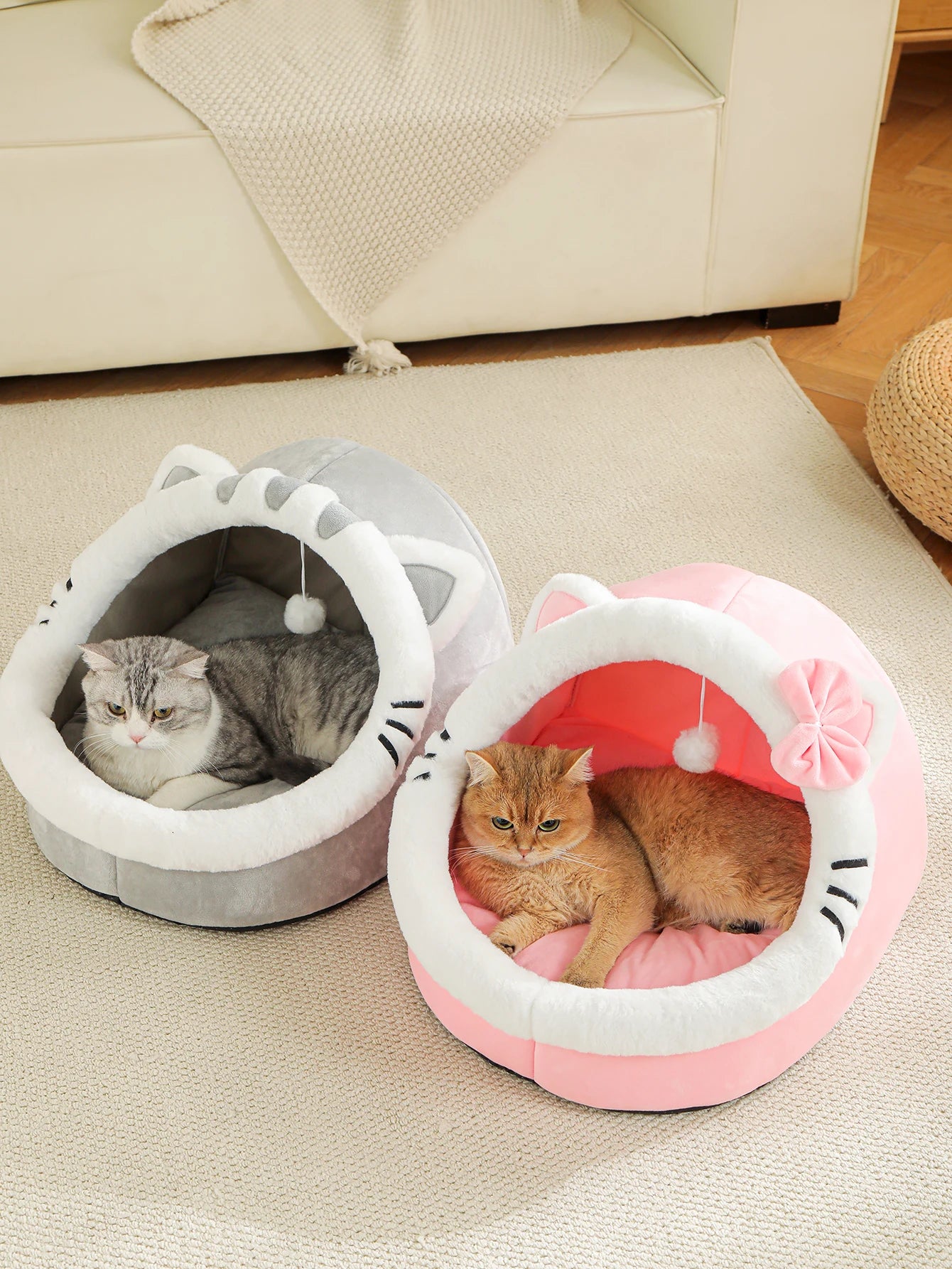 Cute Soft Cat House Cozy Cave Bed Nest