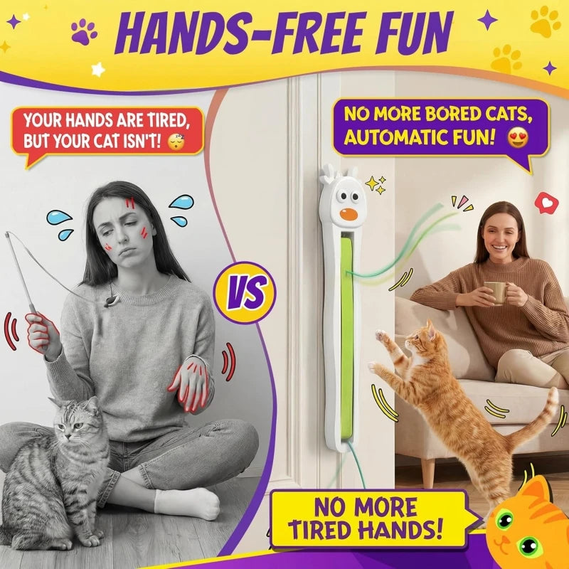 Automatic Flying Rope Cat Toy with Motion Modes