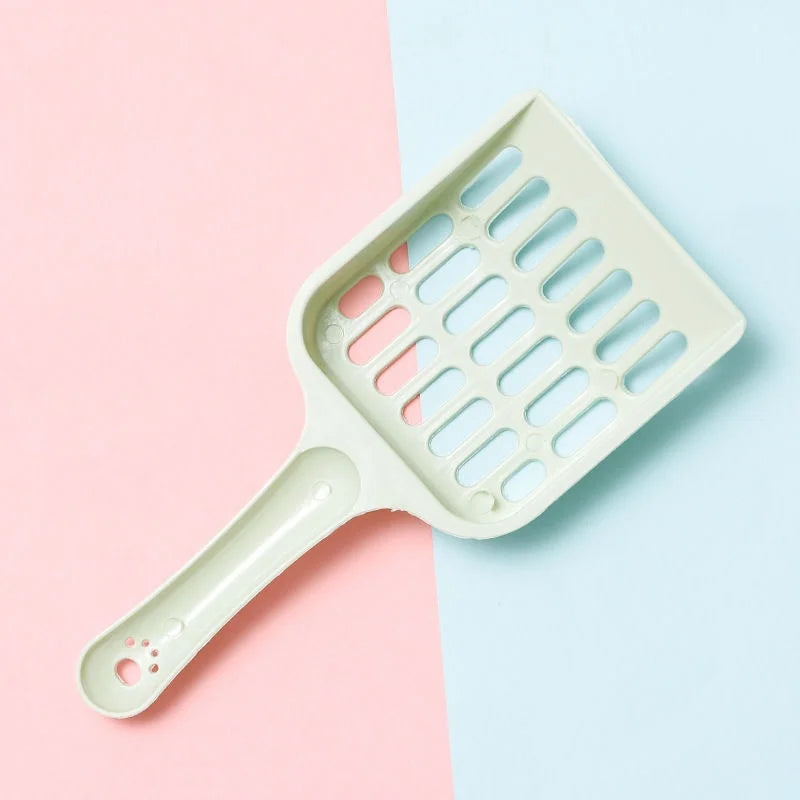 Candy Colored Cat Litter Shovel with Horizontal Handle