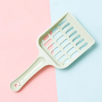 Candy Colored Cat Litter Shovel with Horizontal Handle