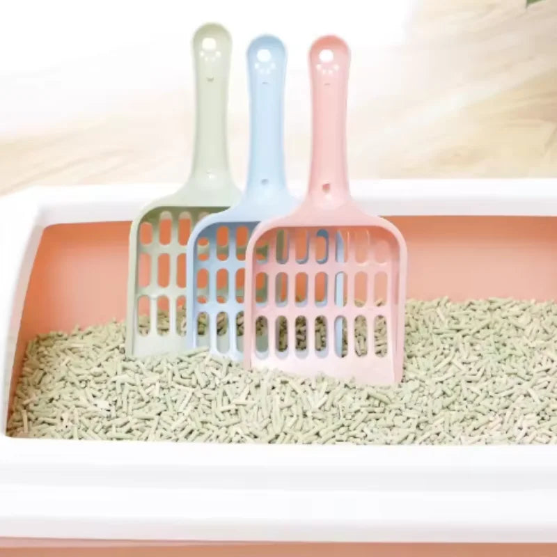 Candy Colored Cat Litter Shovel with Horizontal Handle