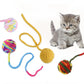 Colorful Yarn Ball Cat Toys with Bell Sounds