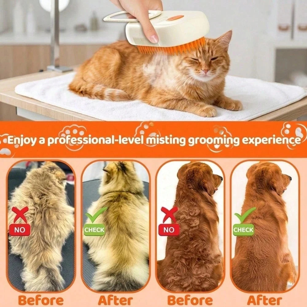 Electric Pet Spray Comb with Hair Removal Massage Brush