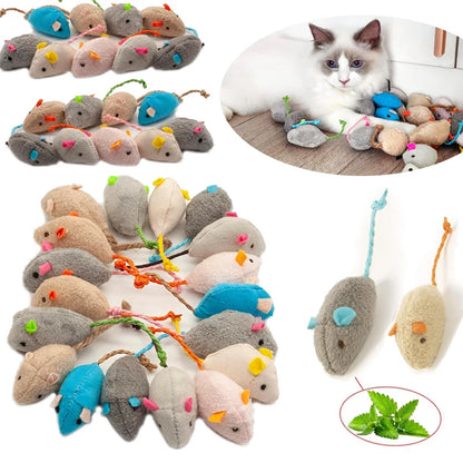 Catnip Rattle Mouse Toys for Interactive Indoor Cats