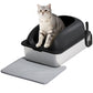 24-Inch Stainless Steel Cat Litter Box with Lid