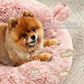 Soft Plush Donut Pet Bed for Dogs Cats