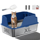 Extra Large Stainless Steel Cat Litter Box Splashproof