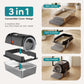 24-Inch Stainless Steel Enclosed Cat Litter Box Set