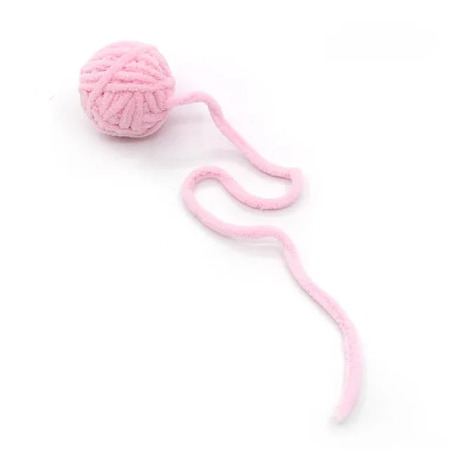 Colorful Yarn Ball Cat Toys with Bell Sounds