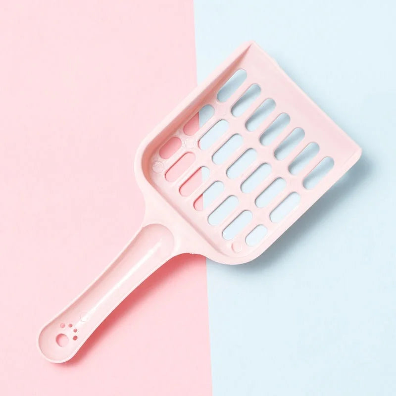 Candy Colored Cat Litter Shovel with Horizontal Handle