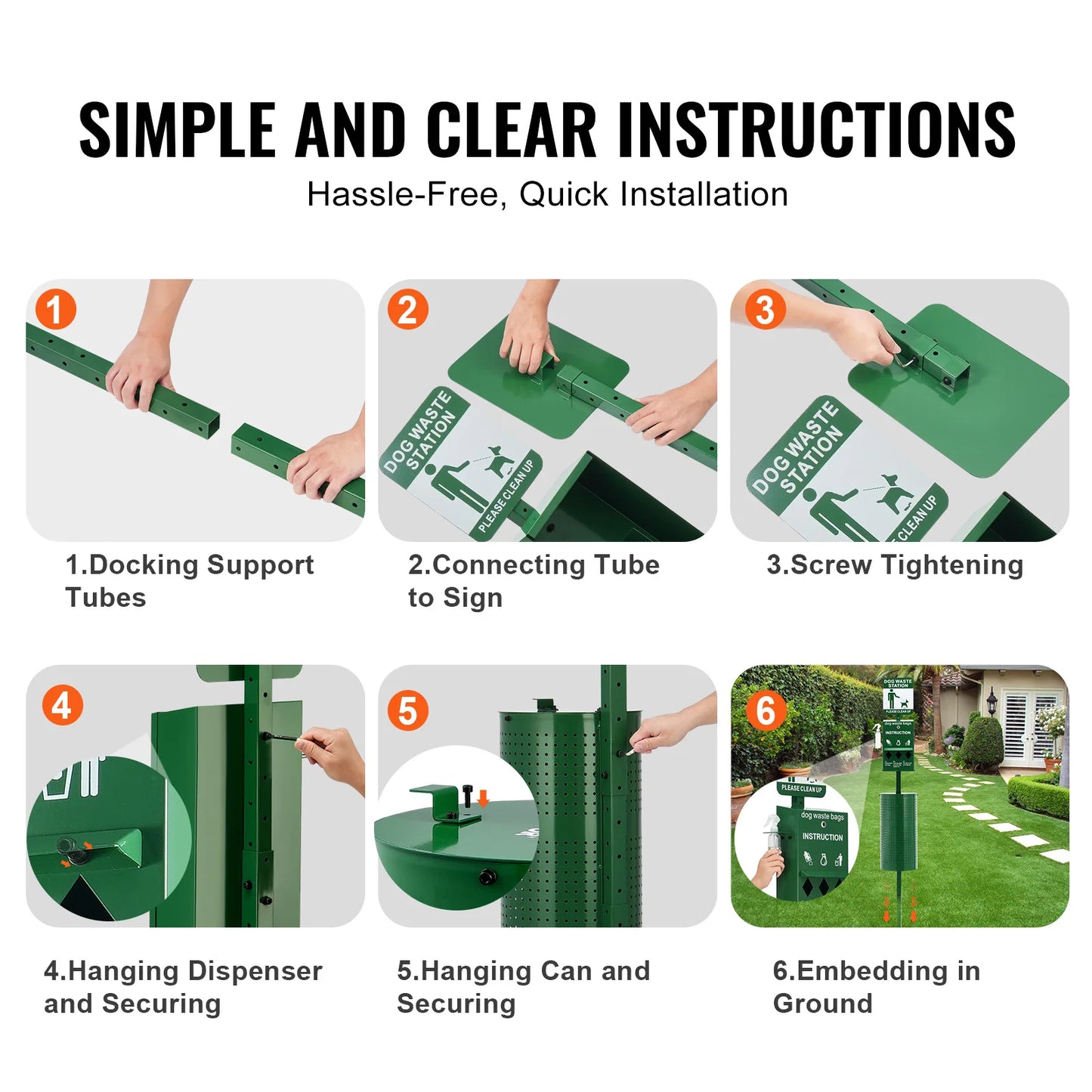 Dog Waste Station with Bag Dispenser System