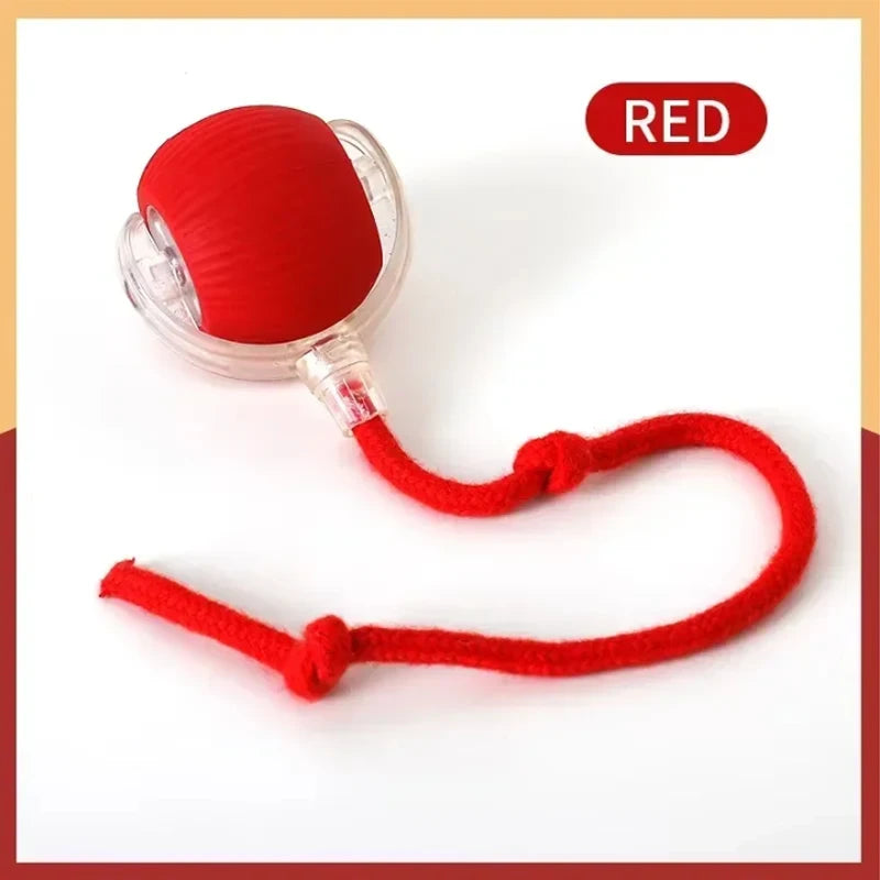 Smart Automatic Cat Ball Toy with Rope Features