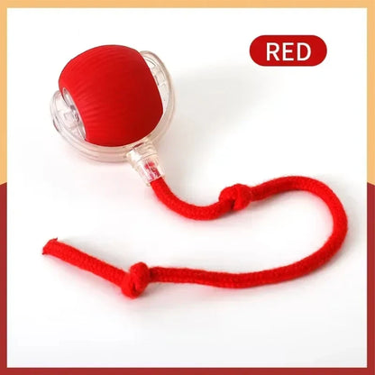 Smart Automatic Cat Ball Toy with Rope Features