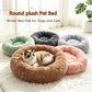 Soft Plush Donut Pet Bed for Dogs Cats