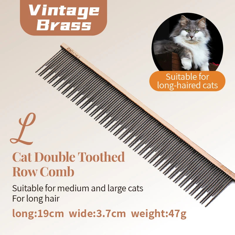 Fenice Professional Stainless Steel Pet Grooming Comb Anti-Corrosion