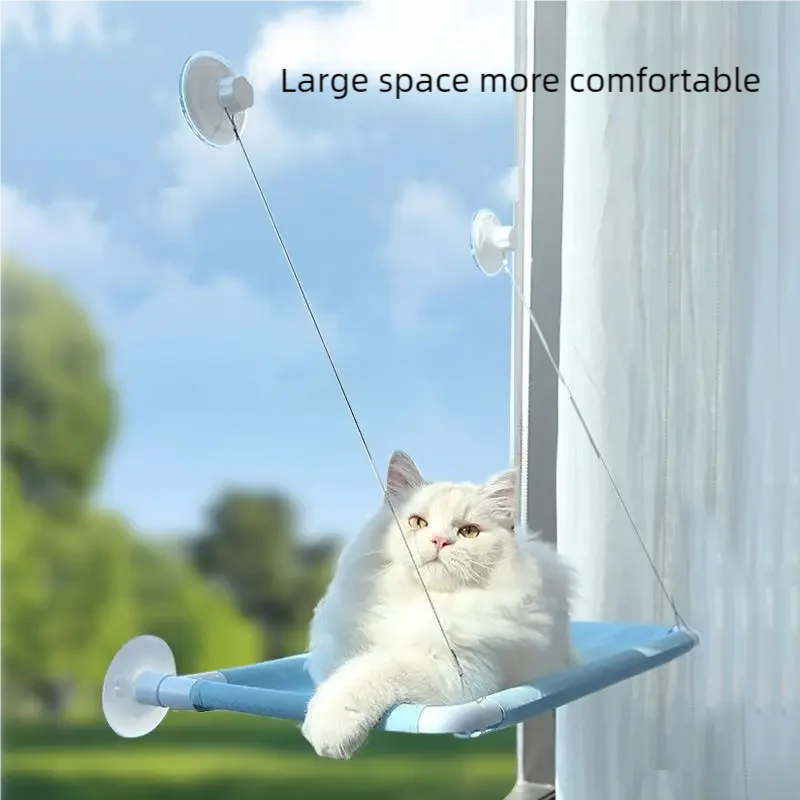 Hanging Window Cat Hammock Bed with Climbing Frame