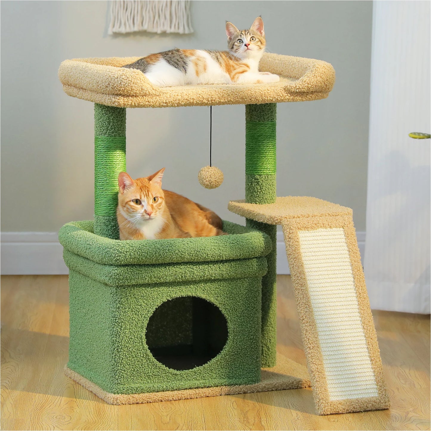 27-Inch Safe Cat Tree with Condo and Perch