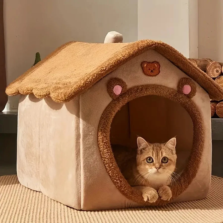 Foldable Washable Pet House for Cats and Puppies