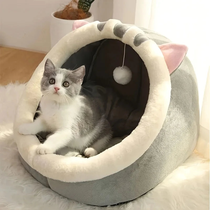 Cute Soft Cat House Cozy Cave Bed Nest