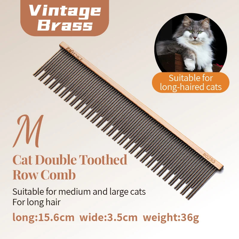 Fenice Professional Stainless Steel Pet Grooming Comb Anti-Corrosion