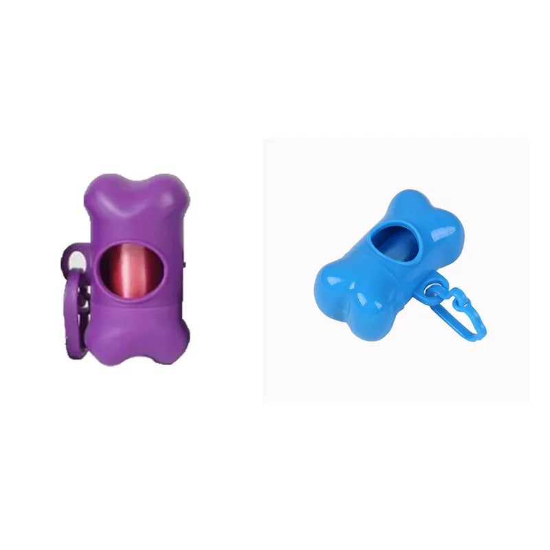 Bone-Shaped Portable Dog Waste Bag Holder with Bags