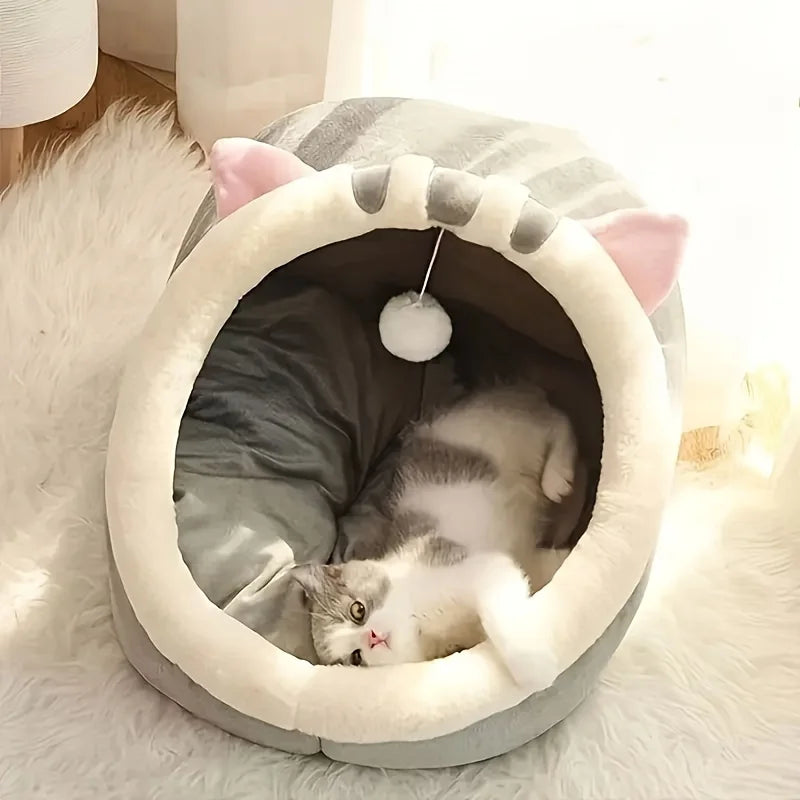 Cute Soft Cat House Cozy Cave Bed Nest