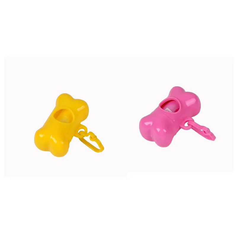 Bone-Shaped Portable Dog Waste Bag Holder with Bags