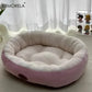 Cozy Oval Plush Pet Bed for Cats Dogs