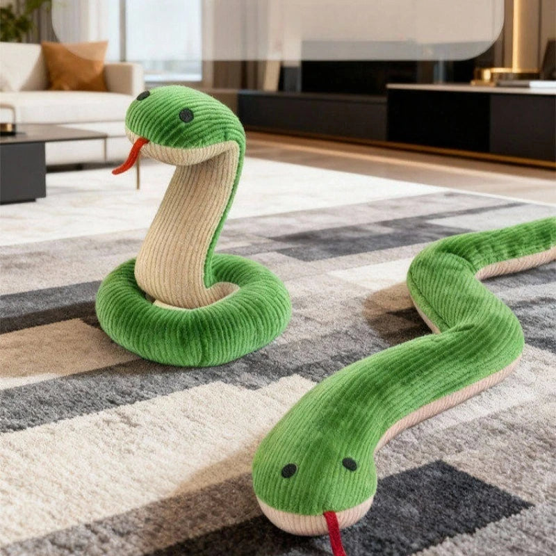 Cat Toy Snake Interactive Kitten Chew Toys Pet Cat Plush Toy Bite-resistant Teeth Cleaning Cat Sound Toy