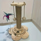 Solid Wood Cat Turntable Scratching Post with Teaser