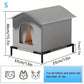 Stray Cat Houses with Mat Waterproof Summer Cool Shelter Foldable Pet Cave Nest Sleeping Beds for Outdoor Cats Small Dog Puppies