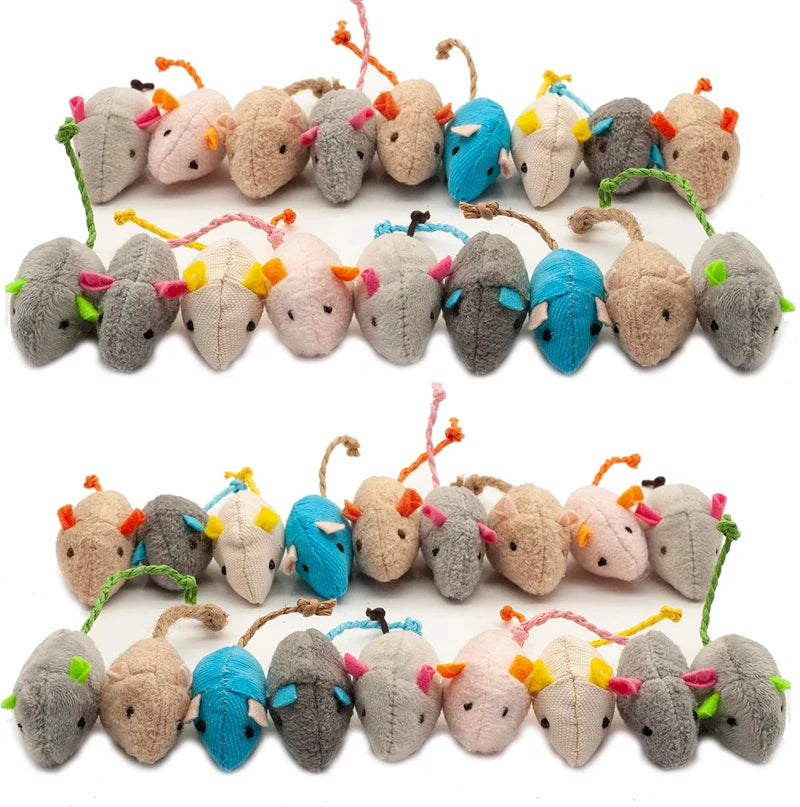 Catnip Rattle Mouse Toys for Interactive Indoor Cats
