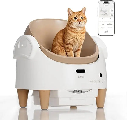 Automatic Self-Cleaning Cat Litter Box with App Control